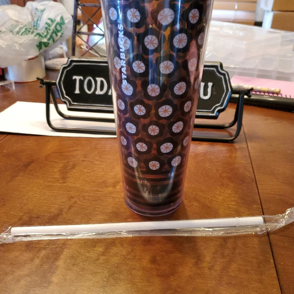 Starbucks 24 oz Cherry Blossom Flower Cold Cup Tumbler
